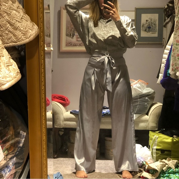 Vintage Silky Bell Bottom Pants - Picture 3 of 15